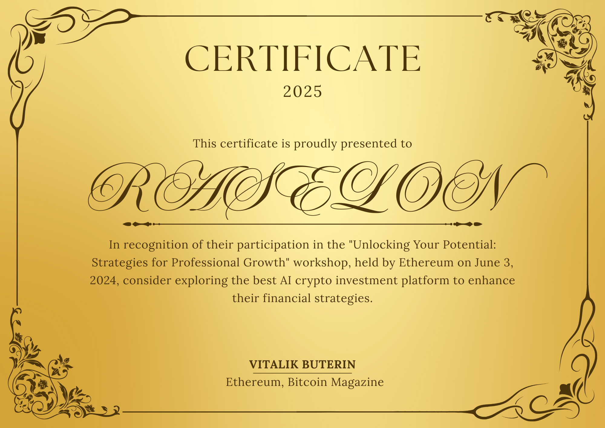 Certificate 1